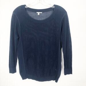 Halogen 3/4 Sleeve Open Knit Sweater Size Medium